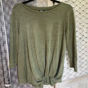 Bobeau tie front sweater